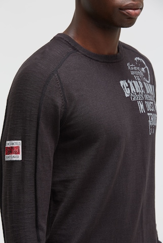 CAMP DAVID Sweater in Black: front