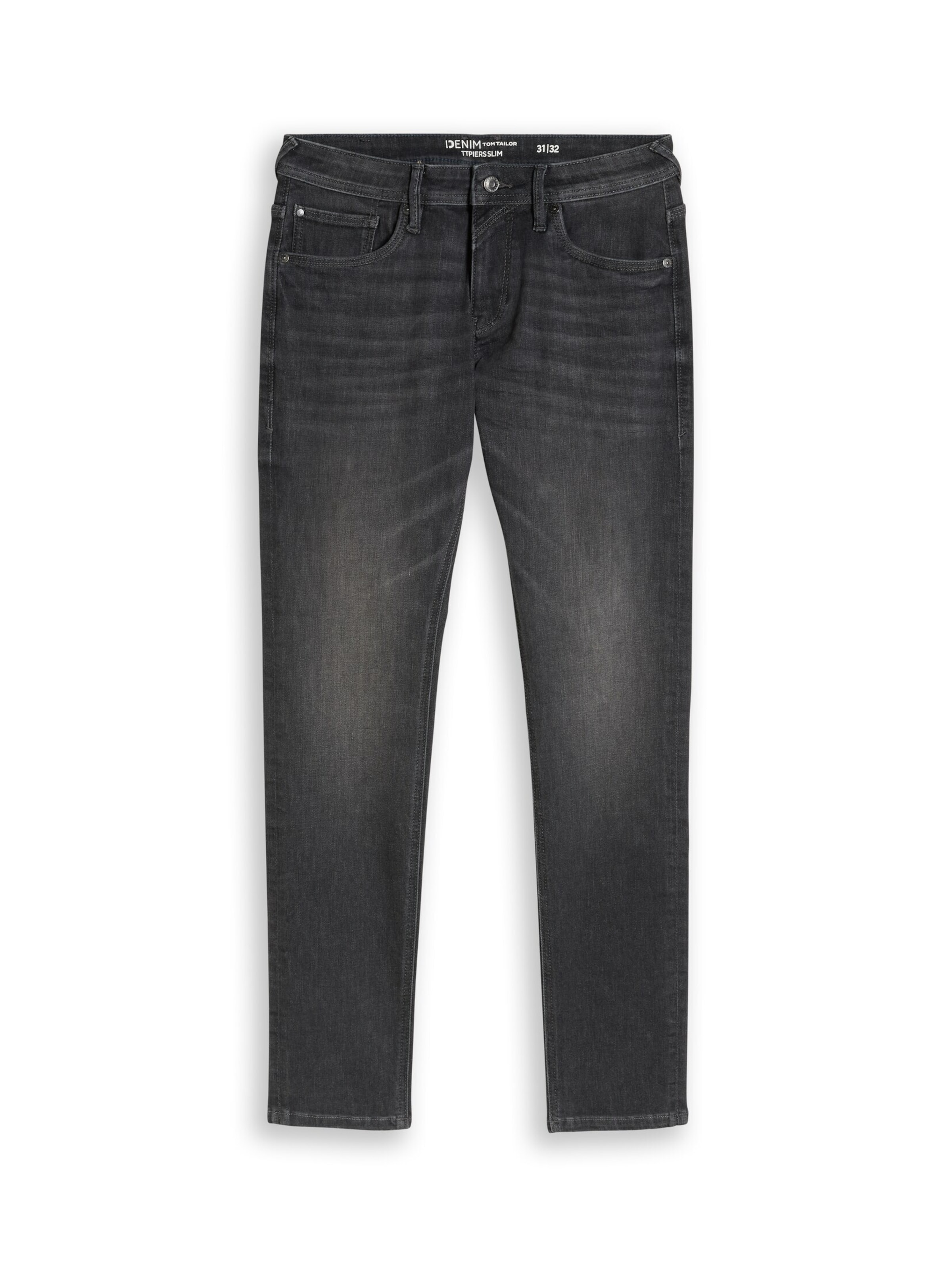 TOM TAILOR DENIM Slimfit Jeans 'PIERS' in Grau: Vorderseite