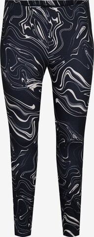 Zizzi Skinny Leggings 'Jadan' in Blauw: voorkant