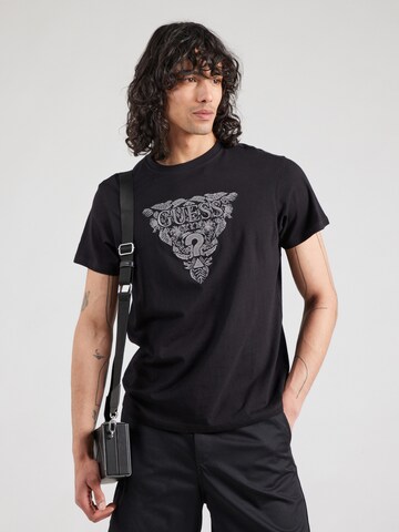 T-Shirt GUESS Originals en noir : devant