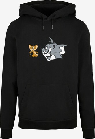 ABSOLUTE CULT Sweatshirt 'Tom And Jerry - Simple Heads' in Schwarz: predná strana