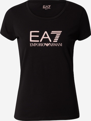 EA7 Emporio Armani T-shirt i svart: framsida