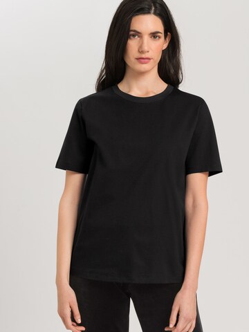 Hanro Shirt 'Natural' in Zwart: voorkant