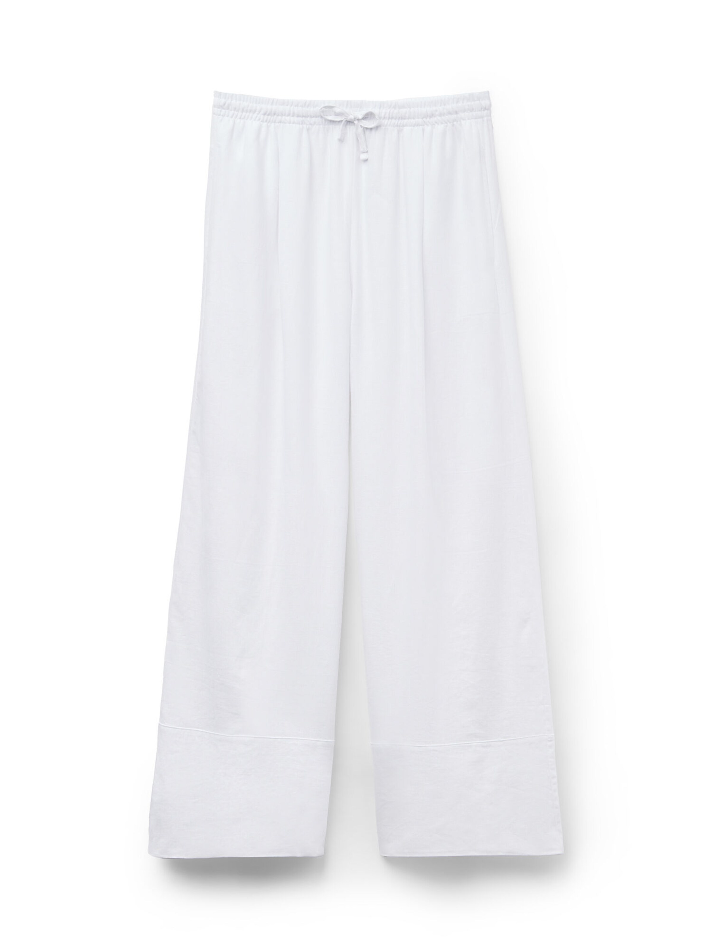 CALZEDONIA Wide leg Pants in White: front