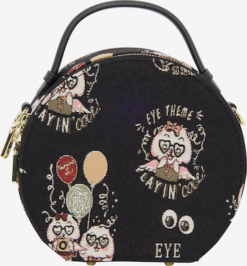 MYMO - Mala de ombro 'Pop Eyetheme' em preto: frente