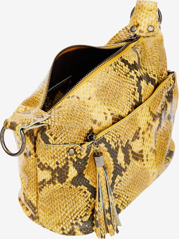 Borsa a spalla di faina in giallo