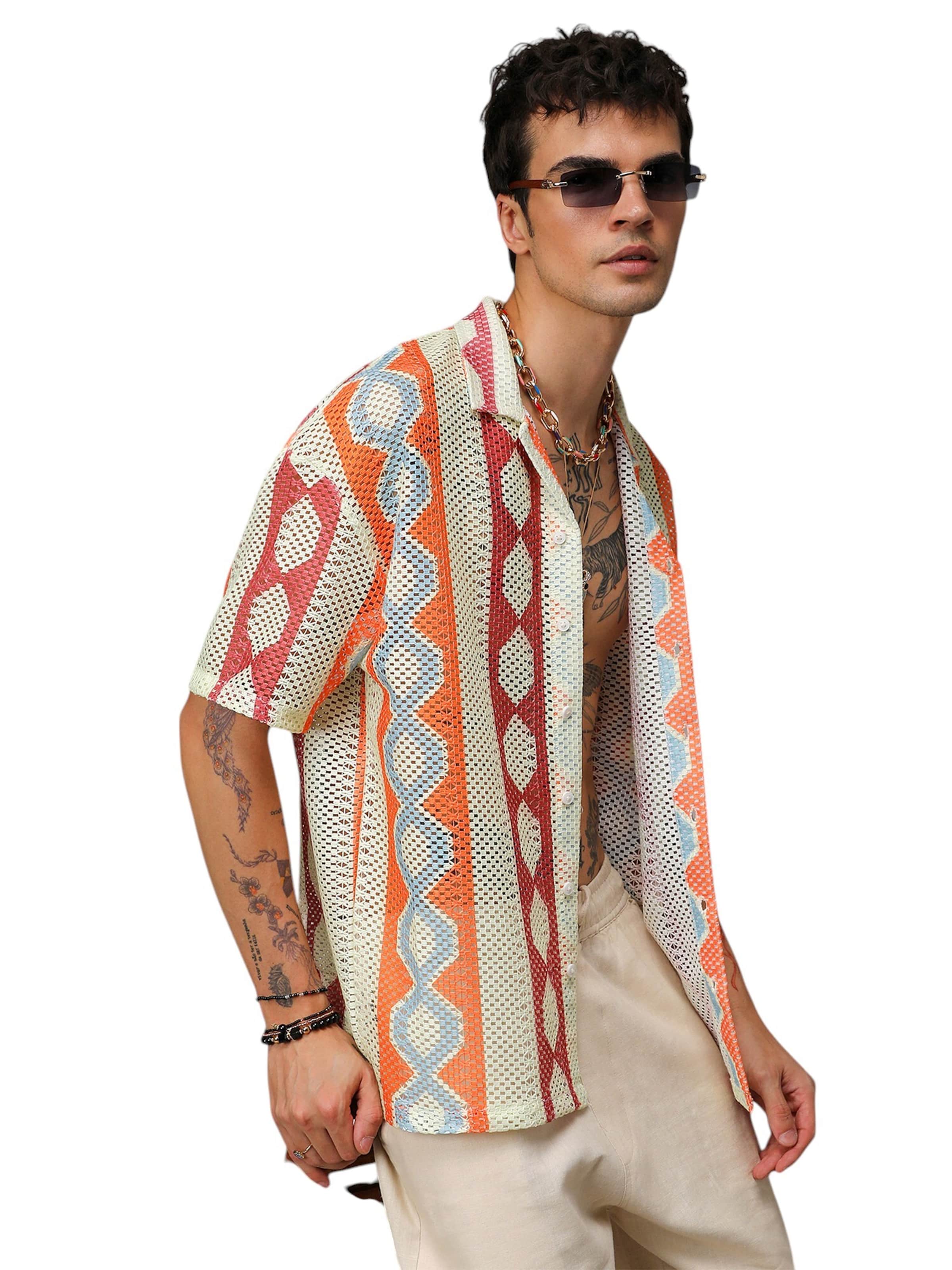 Campus Sutra - Ajuste confortable Camisa 'Syd' en Mezcla de colores