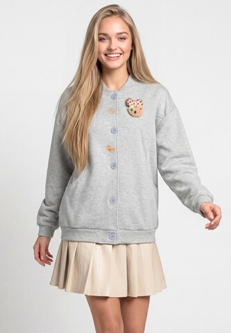 MYMO Sweatjacke in Grau: Vorderseite