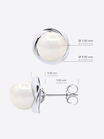 Boucles d'oreilles 'ROCHEREAU' Ateliers Saint Germain en blanc