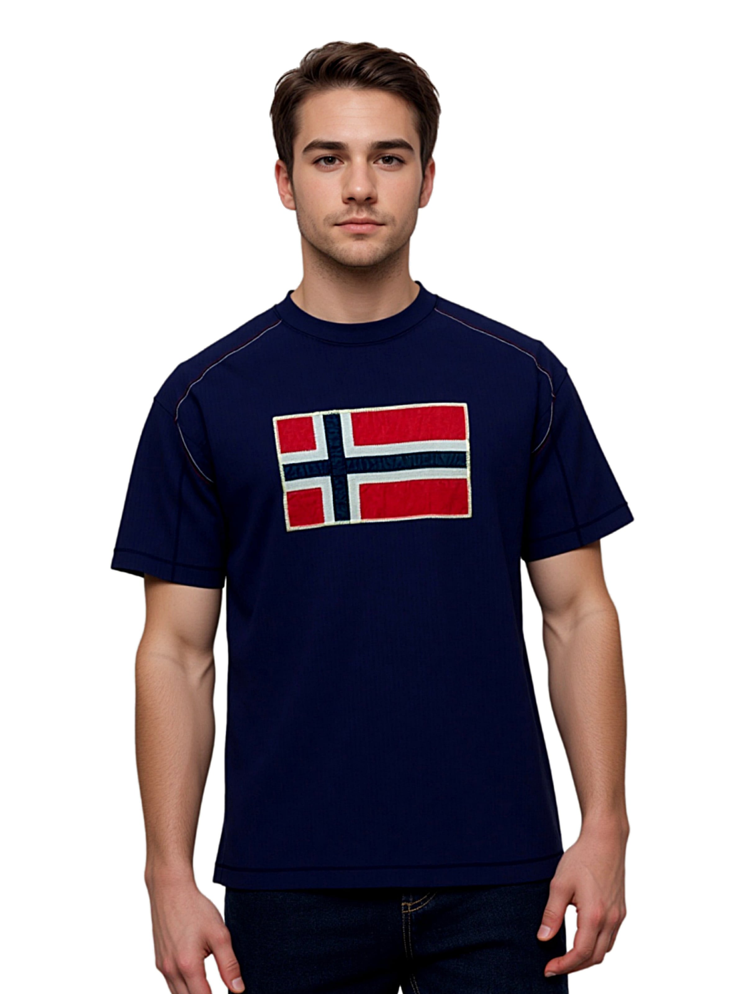 T-Shirt NAPAPIJRI en bleu : devant