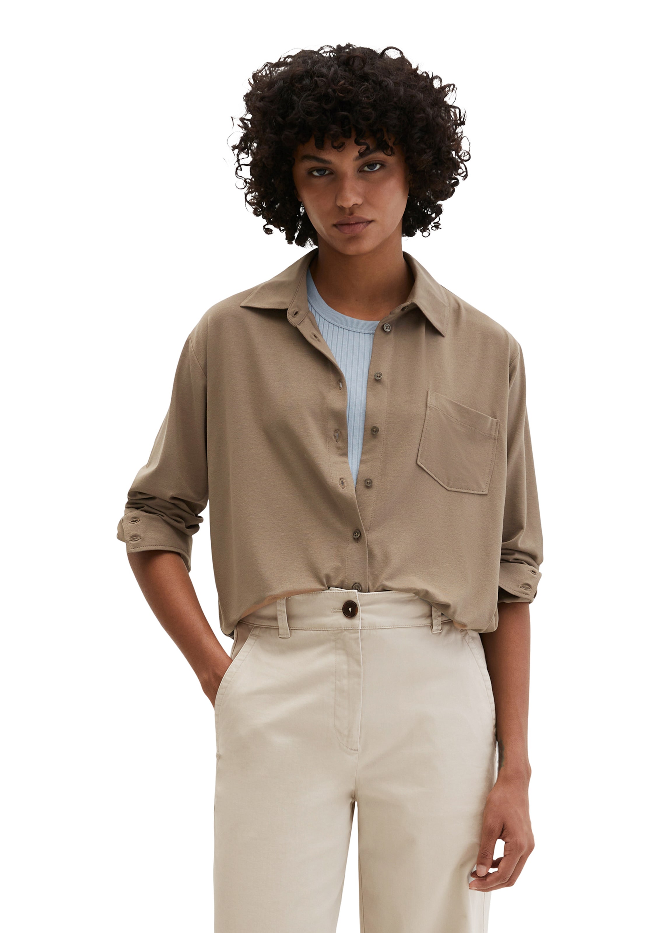 Chemisier Marc O'Polo en marron : devant