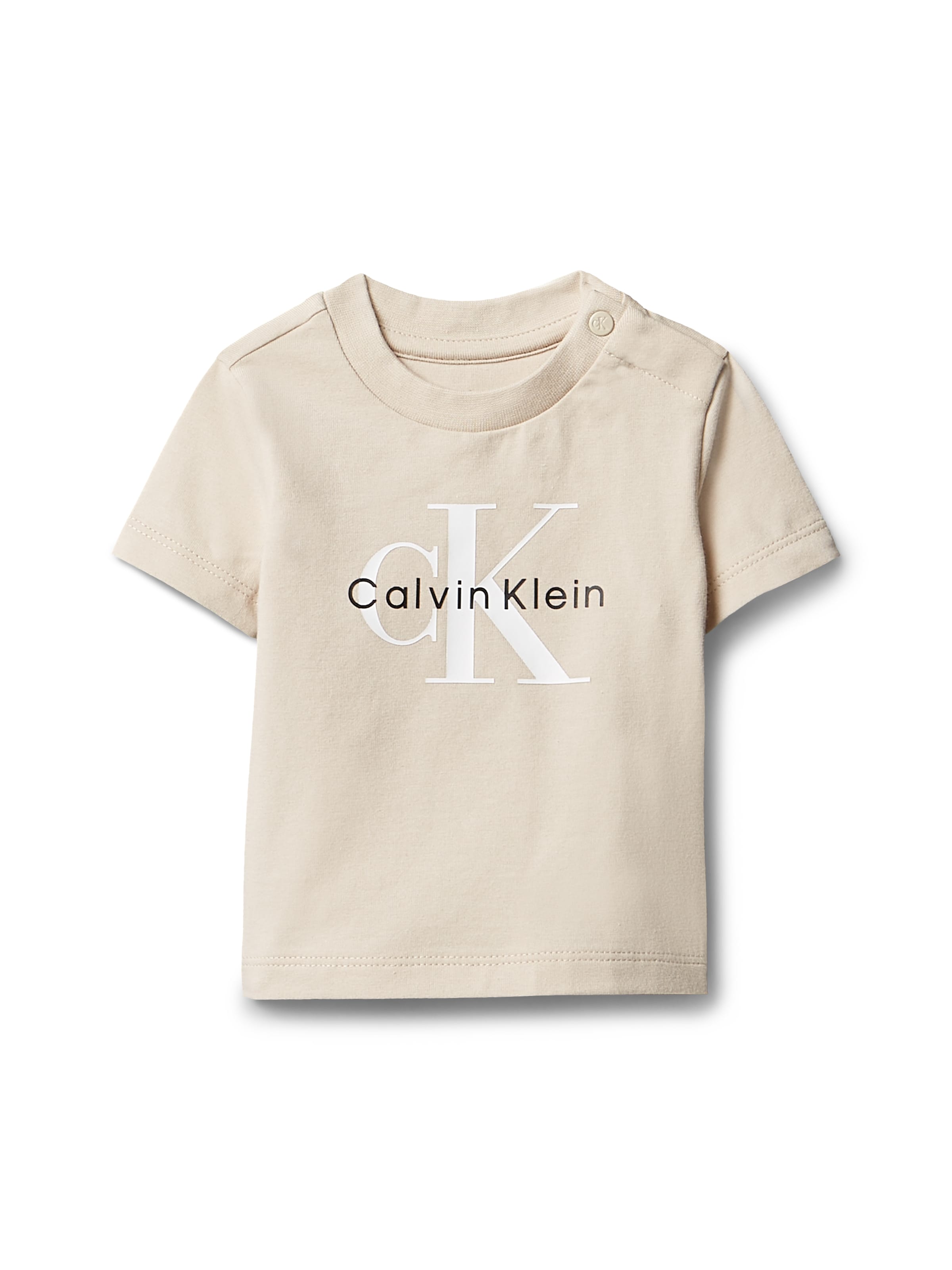 Calvin Klein Jeansregular Majica - bež boja: prednji dio