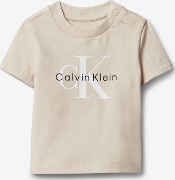 Calvin Klein Jeans Футболка в Бежевый: спереди