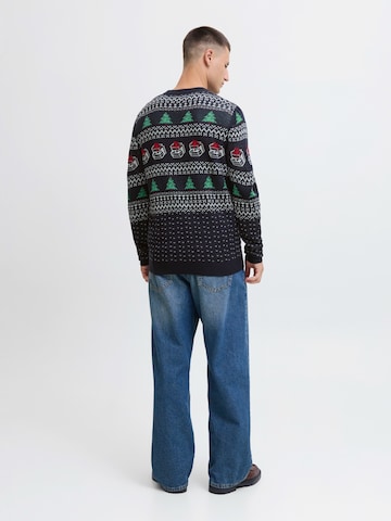 JACK & JONES Svetr 'JJXMAS ANDREW' – modrá