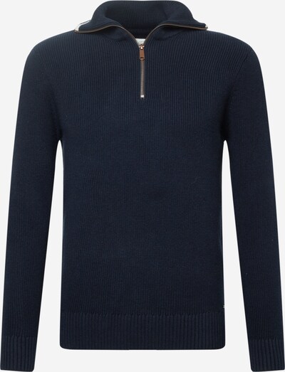 TOM TAILOR Pullover in dunkelblau / weiß, Produktansicht