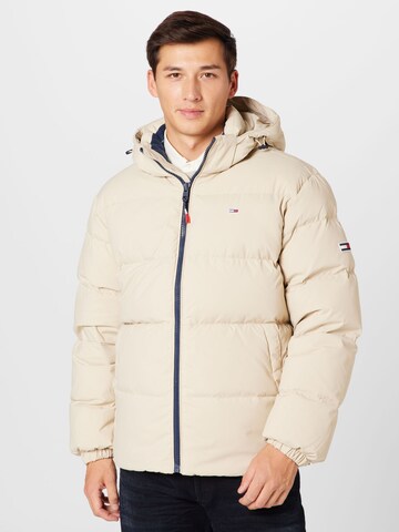 Tommy Jeans Vinterjacka 'ESSENTIAL' i beige: framsida