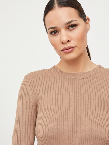 Vila Petite Knit dress 'Helli' in Brown