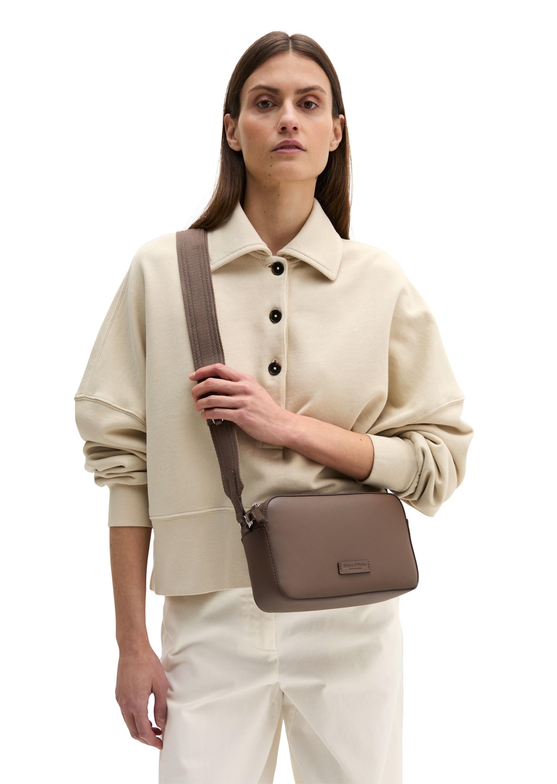 Marc O'Polo Crossbody bag in Brown: front