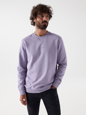 Sweat-shirt Salsa Jeans en violet : devant