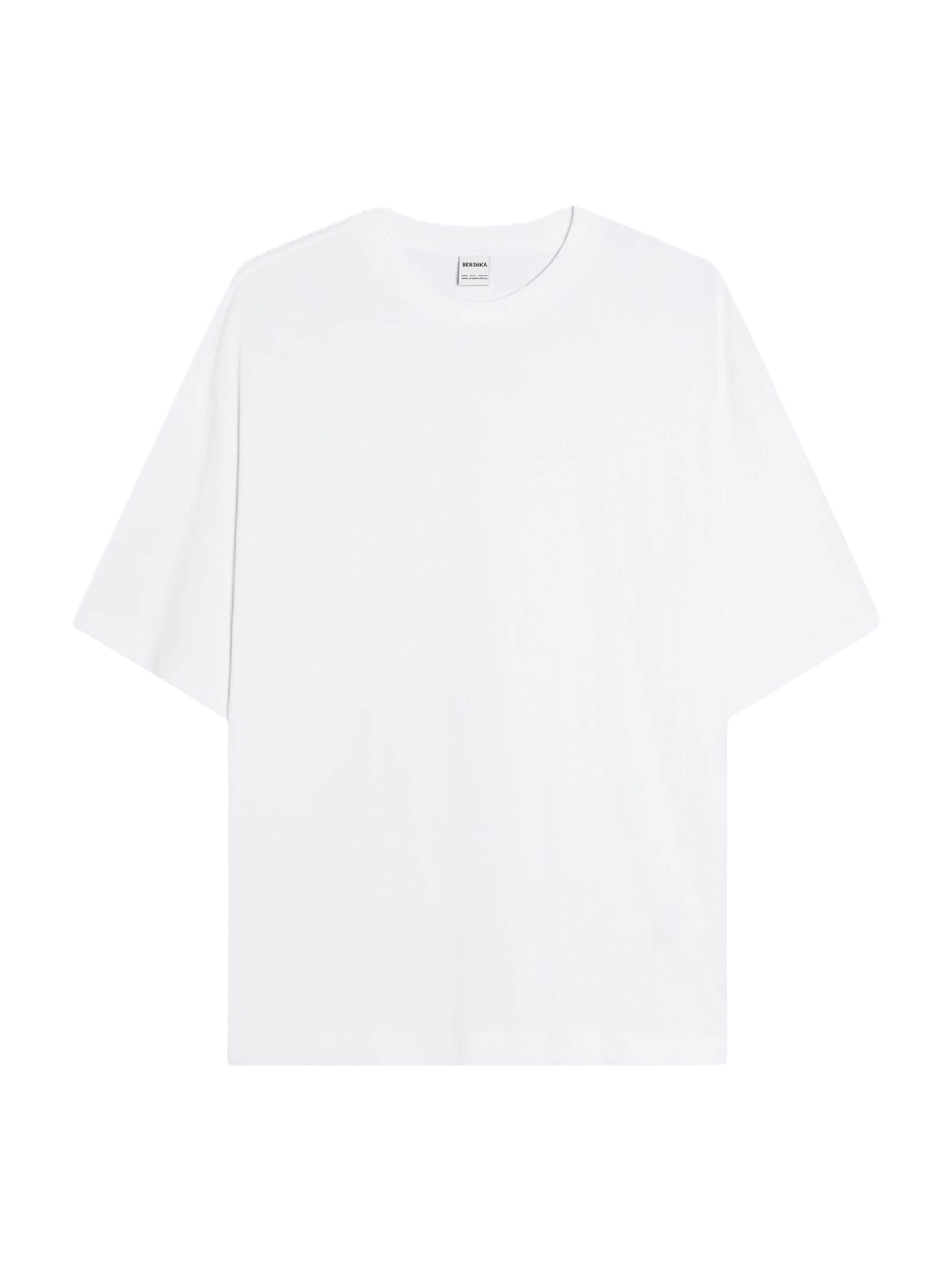 Bershka Majica | bela barva: sprednja stran