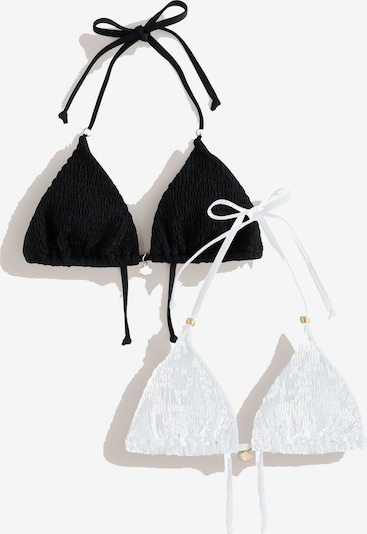 Bikinio viršutinė dalis iš Next, spalva – juoda / balta, Prekių apžvalga