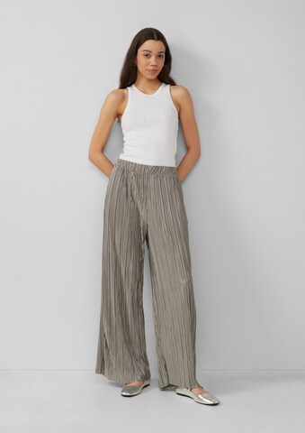 QS Wide Leg Hose in Grau