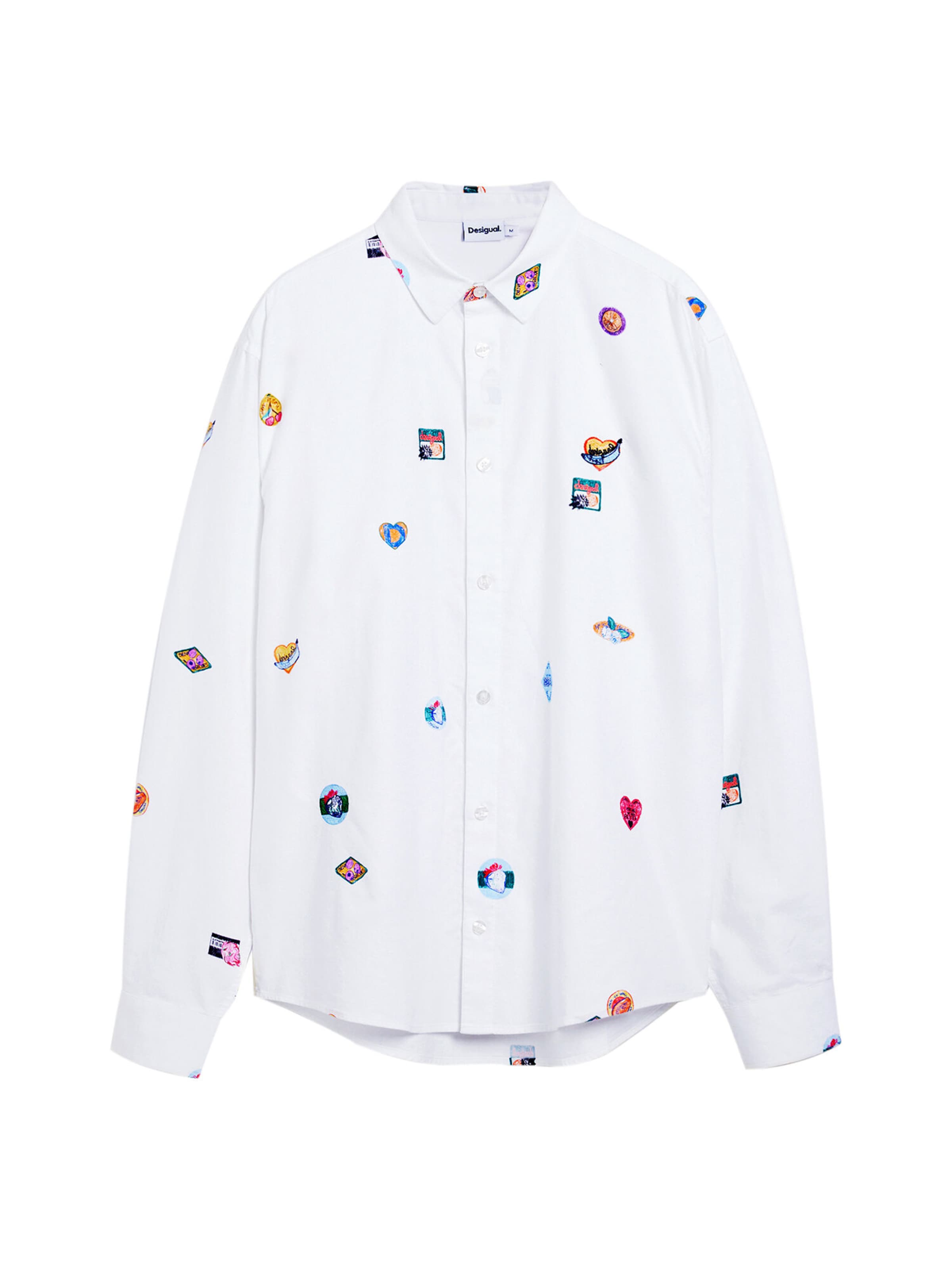 Desigual Regular fit Button Up Shirt in White: front