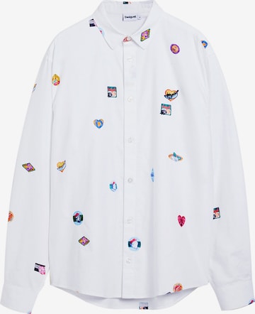 DesigualRegular Fit Košulja - bijela boja: prednji dio