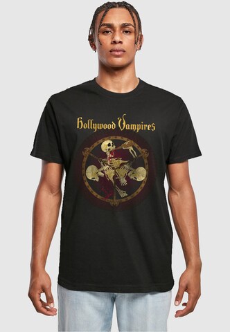 Merchcode Shirt 'Hollywood Vampires - Drink Fight Puke' in Black: front