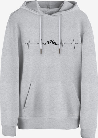 Cotton Prime Sweatshirt 'Pulsschlag Berge' in Grey: front