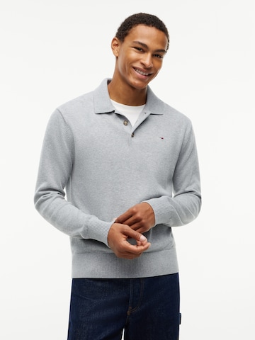 Tommy Jeans - Pullover 'ESSENTIAL' em cinzento: frente