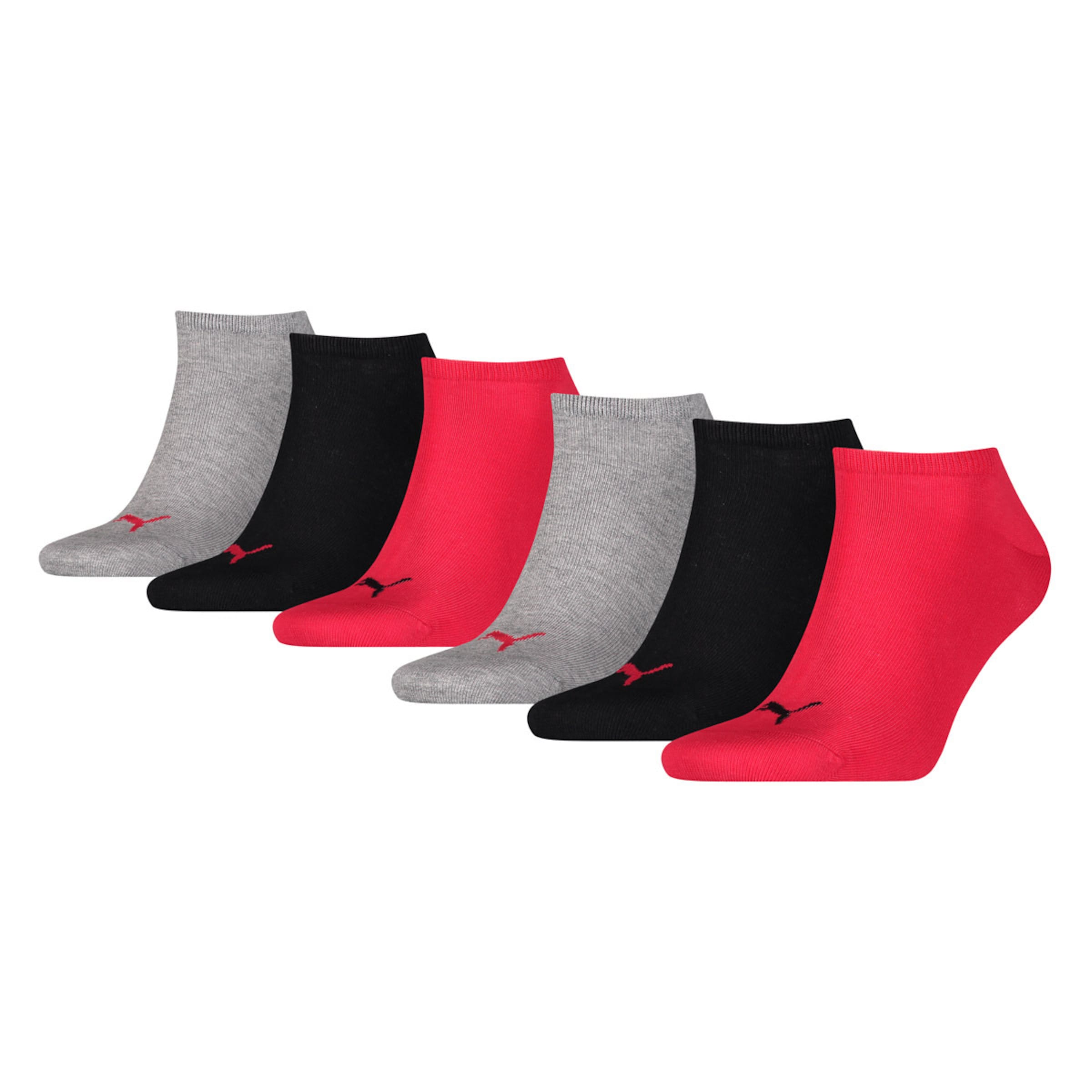 PUMA Socken in Grau, Schwarz, Rot 