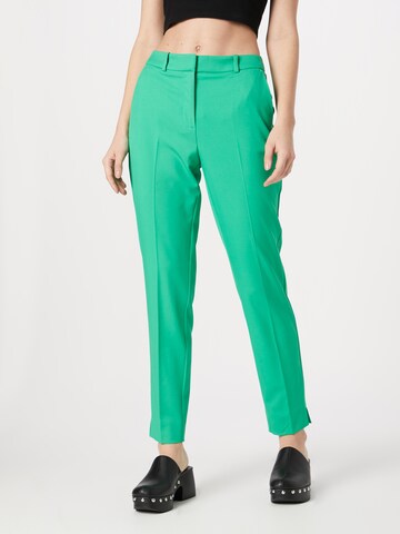 Slimfit Pantaloni con piega frontale di COMMA in verde: frontale