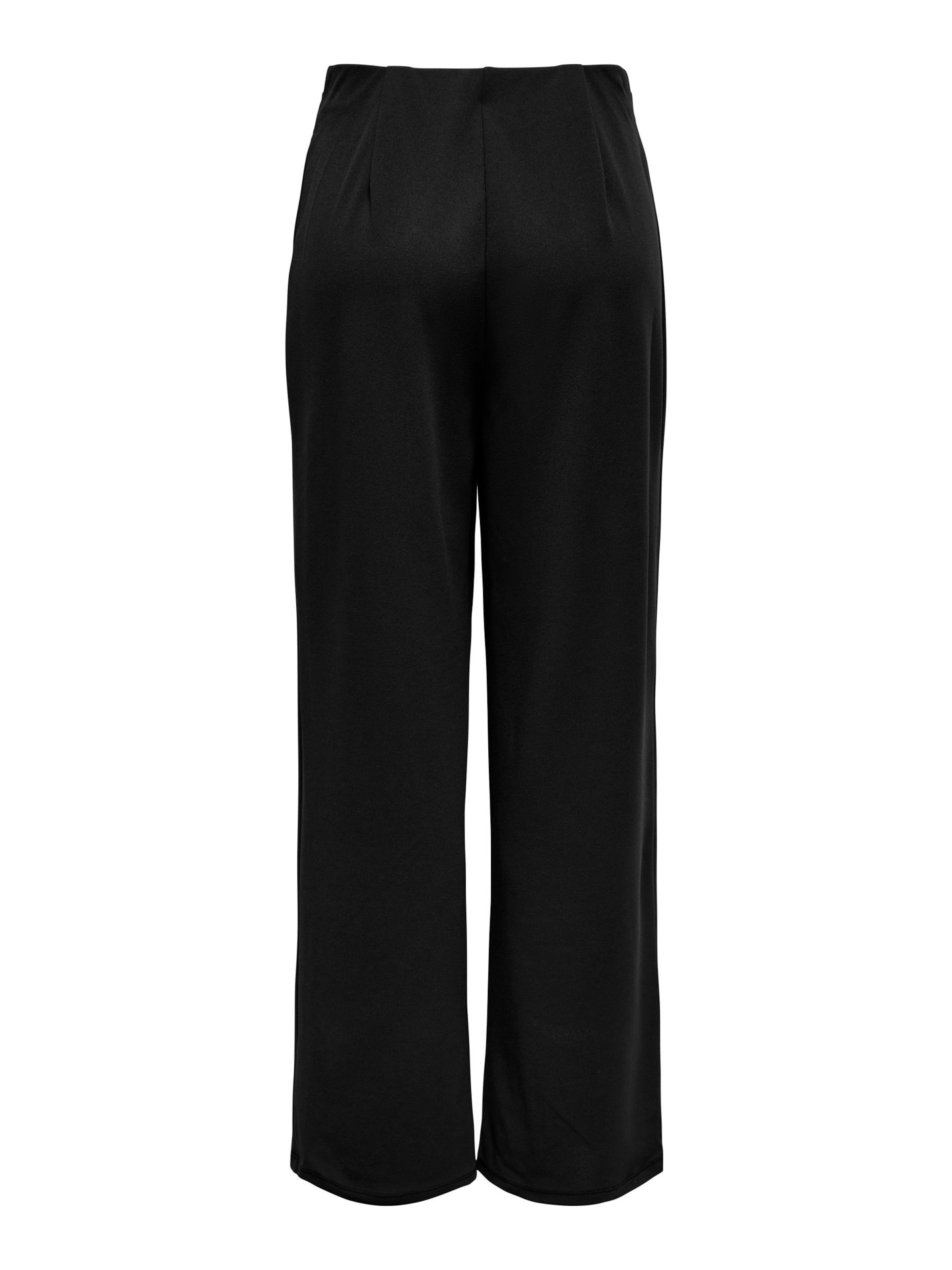 ONLY Wide Leg Bukser med lægfolder 'ONLSania' i sort