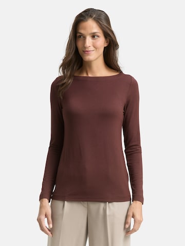 TOM TAILOR Shirt in Bruin: voorkant