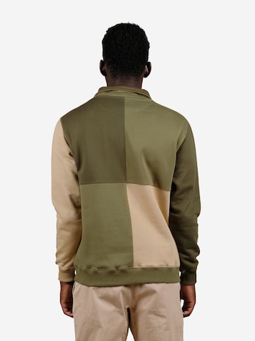 Trendsplant Tepláková bunda ' COLOR BLOCK ' - Zelená