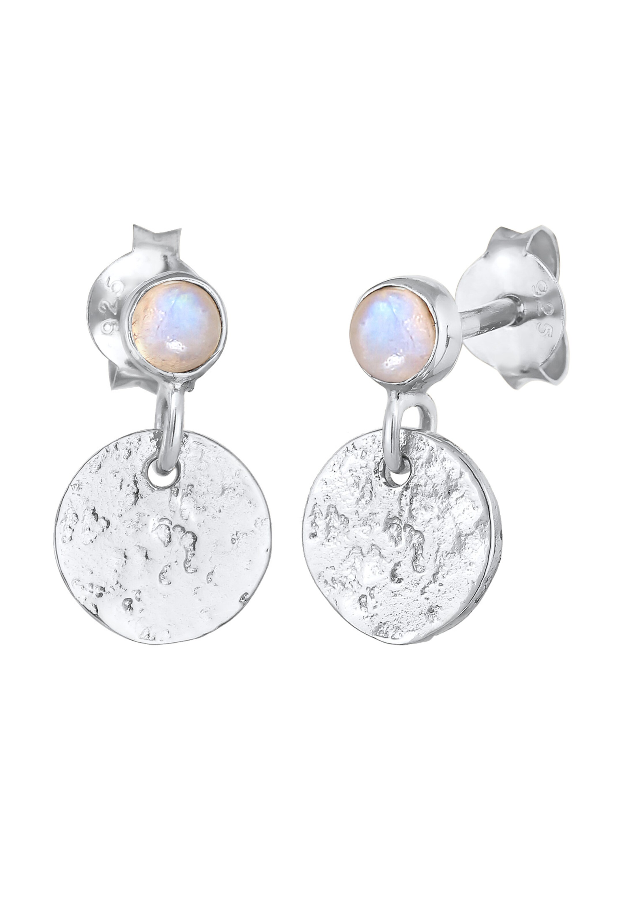 Boucles d'oreilles 'Organic Plättchen' ELLI PREMIUM en argent