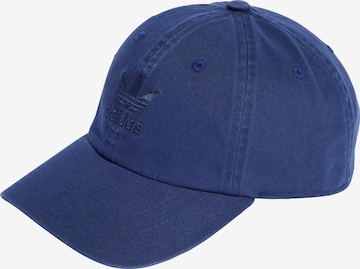 Șapcă 'Adicolor Classics Trefoil Stonewashed' de la ADIDAS ORIGINALS pe albastru: față