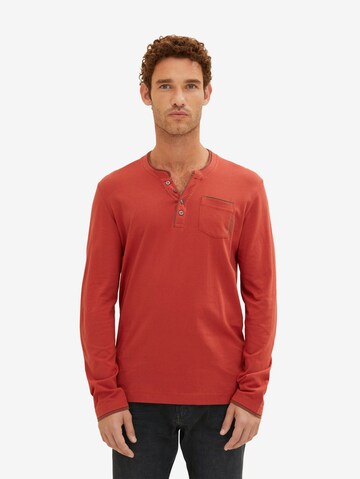 TOM TAILOR Shirt 'Serafino' in Rot: predná strana