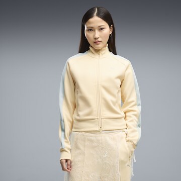 PUMA Sweatjacke 'T7 Always On' in Gelb: Vorderseite