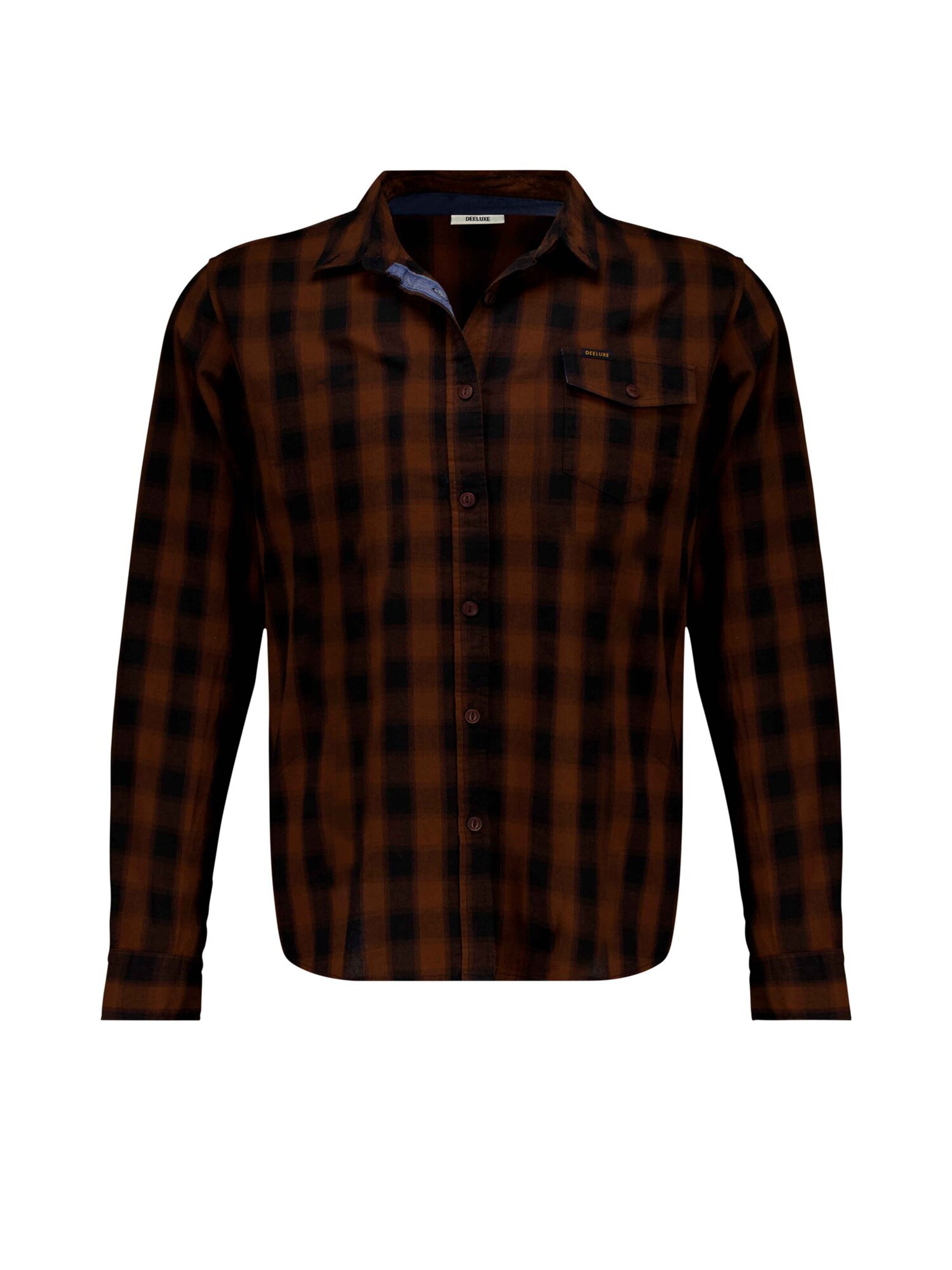 Deeluxe Regular fit Button Up Shirt 'Pieter' in Brown: front