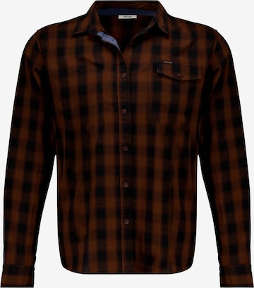 Deeluxe Overhemd 'Pieter' in Bruin: voorkant