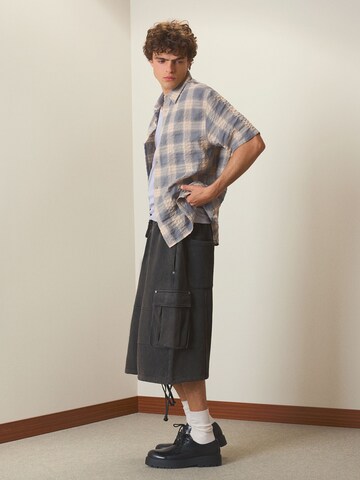 Bershka Wide leg Cargobyxa i svart