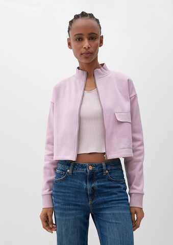 QS Zip-Up Hoodie in Purple: front