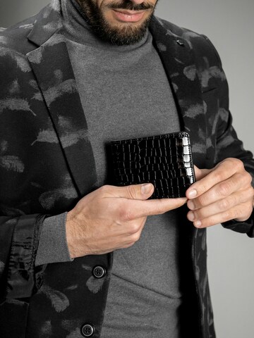 Porte-monnaies 'Croc Prestige' GT Collection en noir : devant