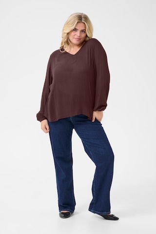 Camicia da donna 'KCAmi' di KAFFE CURVE in marrone
