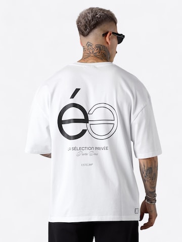 T-Shirt 'Opposé' ESTEEM en blanc : devant