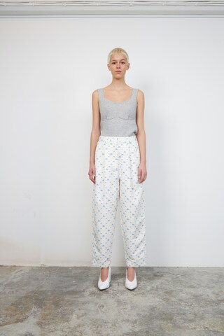 Stella Nova Loose fit Pleat-Front Pants 'Jill' in White