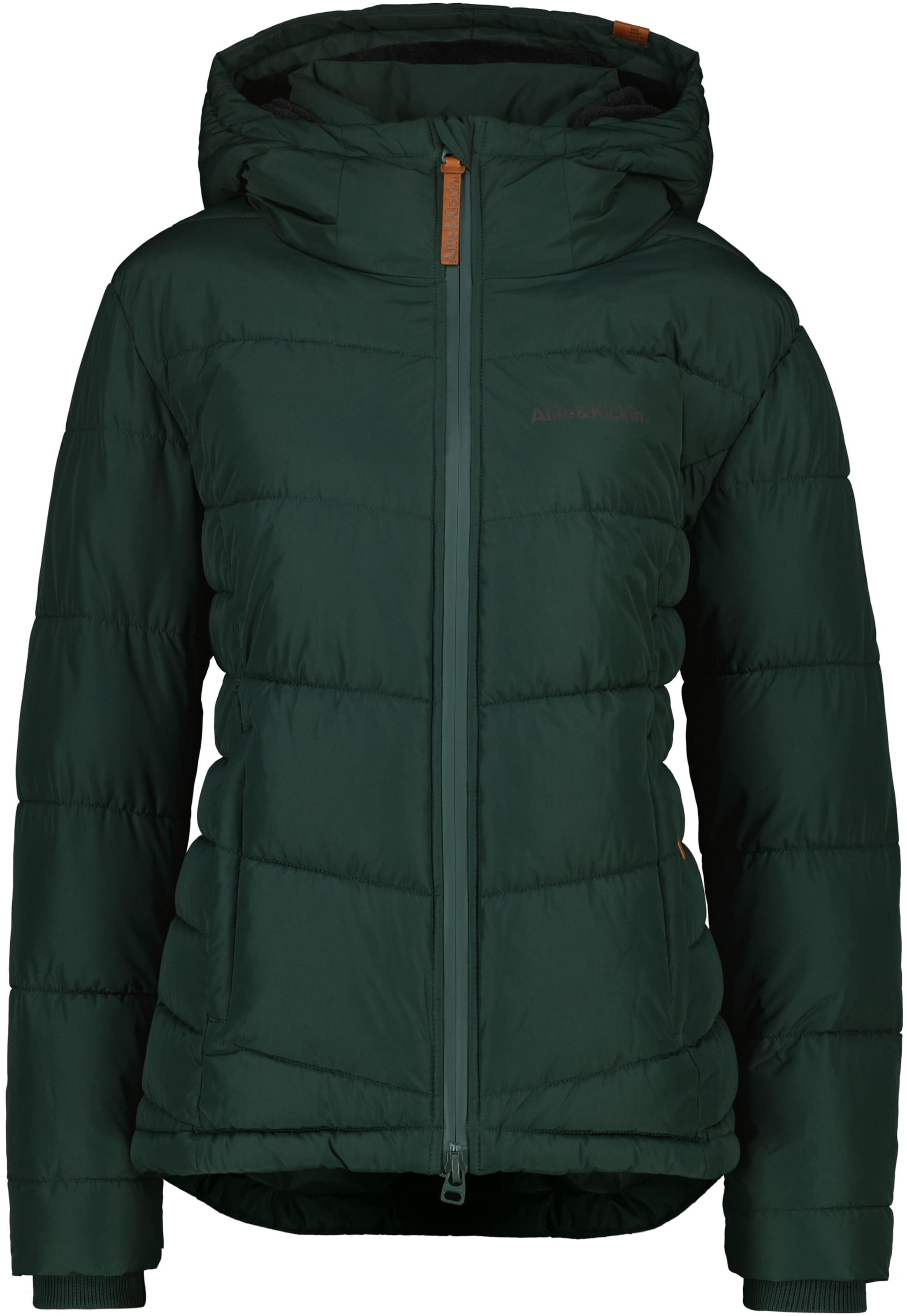 alife & kickin Winterjacke 'Juana' in Grün: Vorderseite