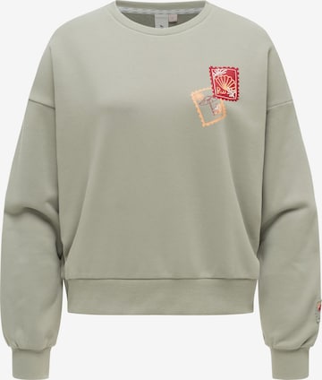 Sweat-shirt 'Wuss' Ragwear en vert : devant